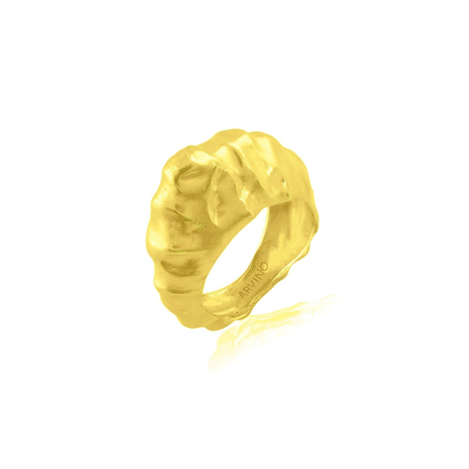 Tapered Foil Hammered Ring – 22KT G