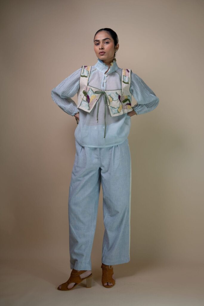 Meadows Reversible Tie-Up Blouse