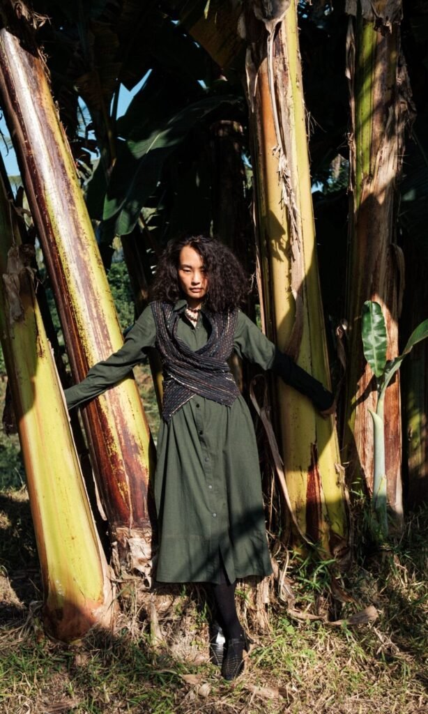 Handwoven Seattle Wrap Long Dress -