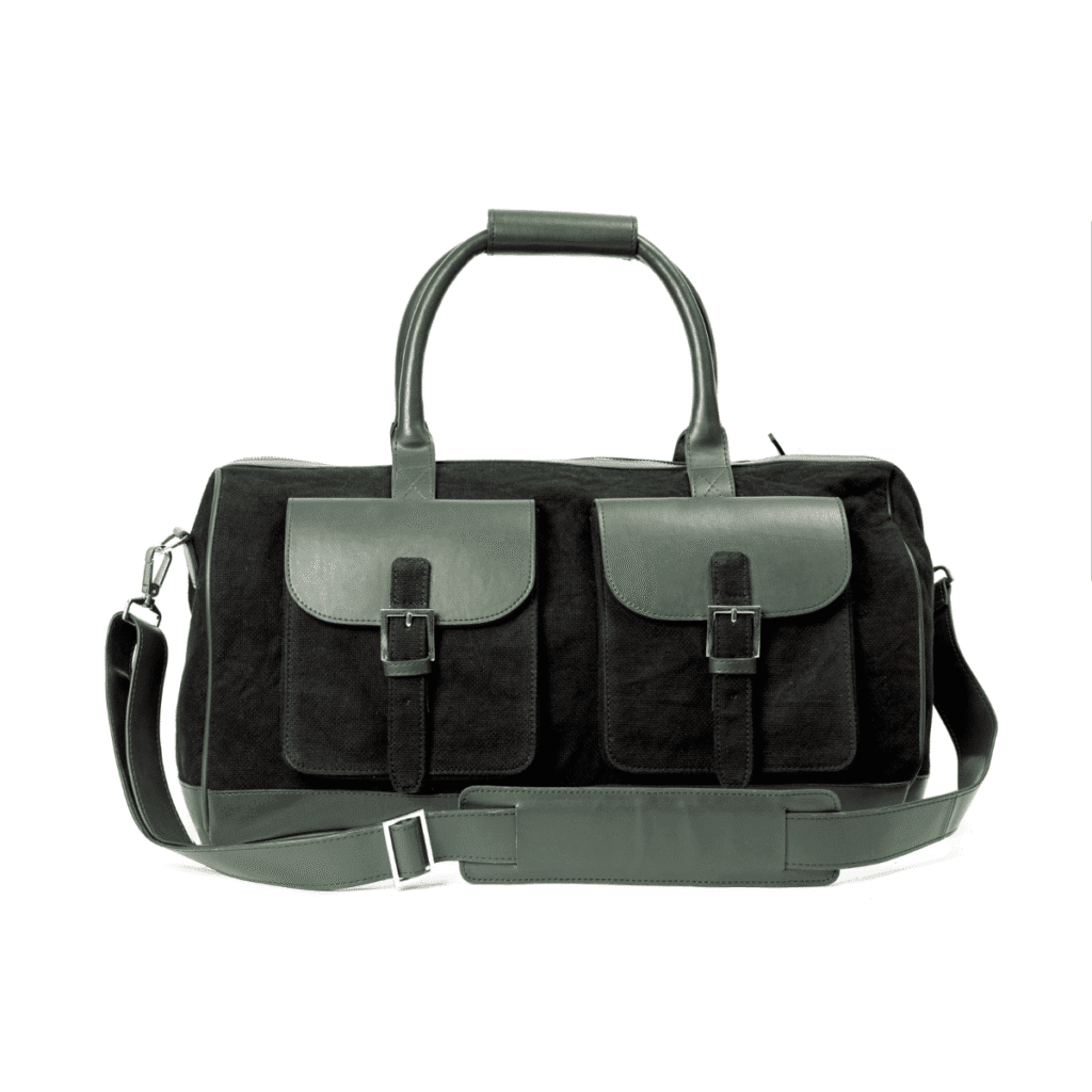 Ajax Vegan Leather Duffle Bag - Bla