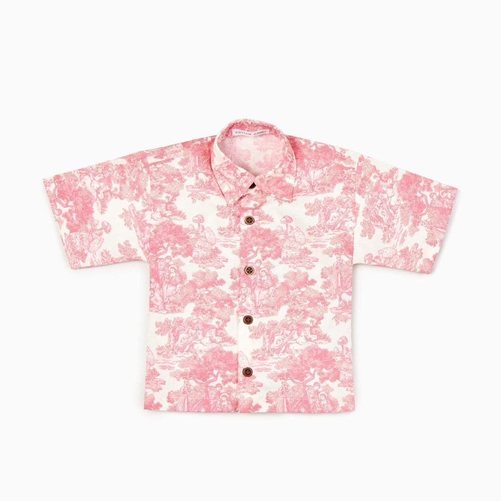 Country Toile Shirt in Red