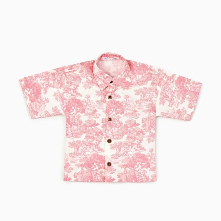 Country Toile Shirt in Red