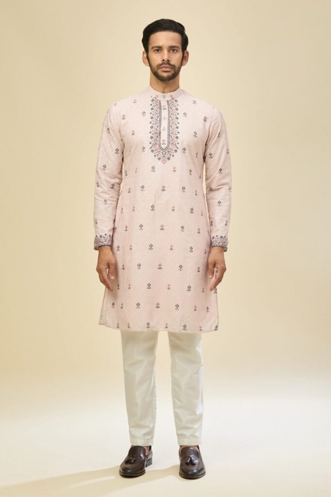 Pink Printed Kurta Set
