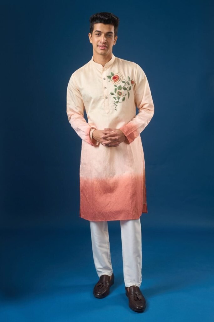 Pink Ombre Kurta Set