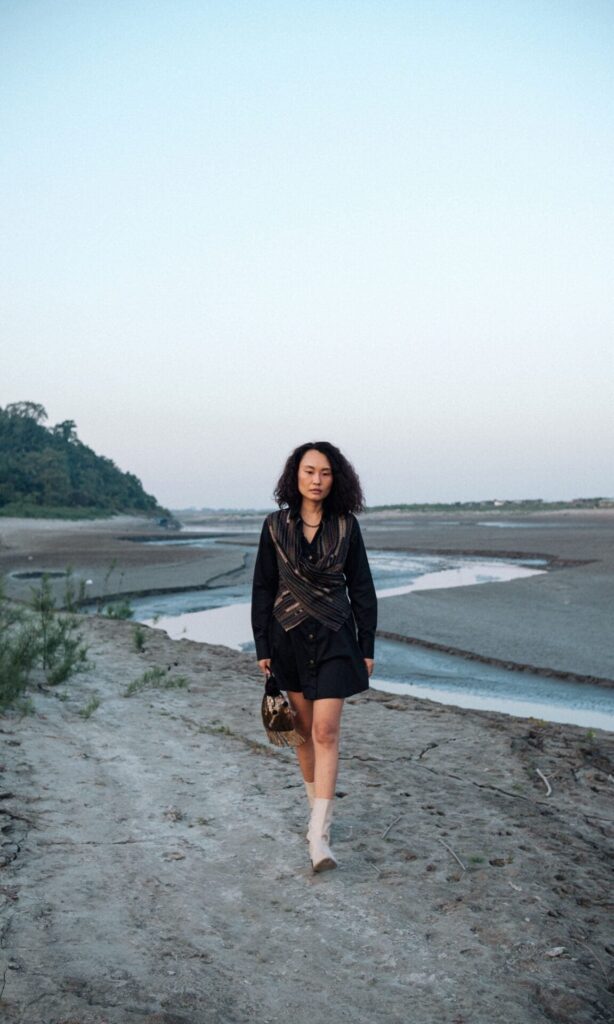 Upcycled Seattle Wrap Dress - Black