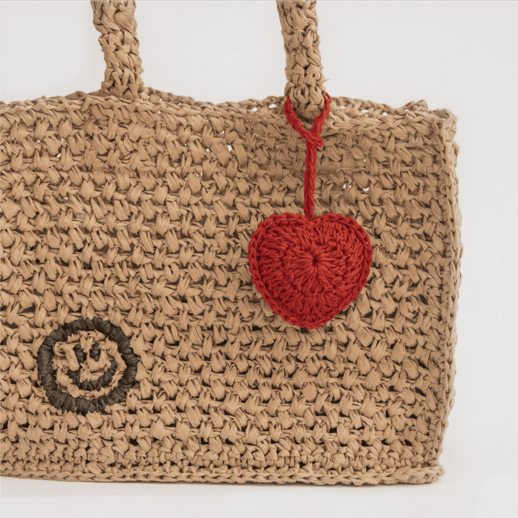 Raffia Keychain - Heart