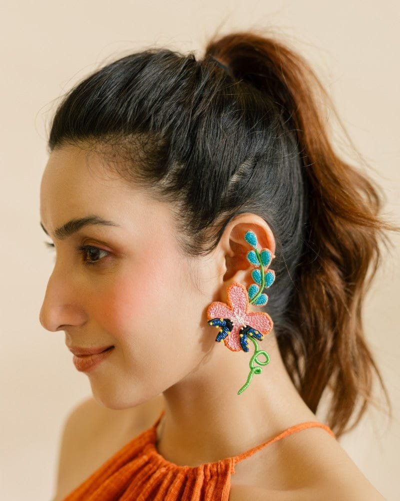 Tahiti handmade floral earrings