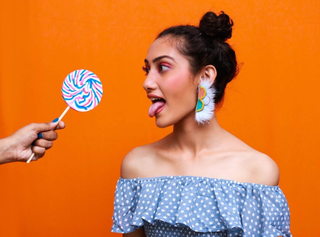 Candy Floss handmade quirky earring