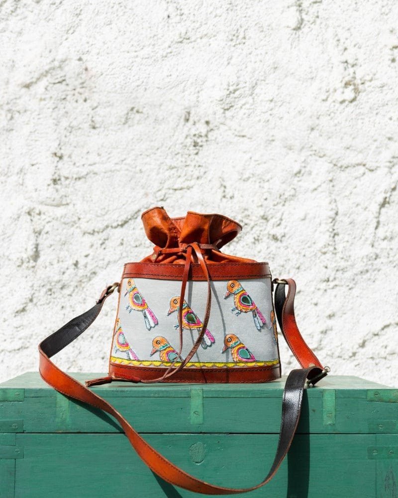 Rasna! Handmade potli leather bag