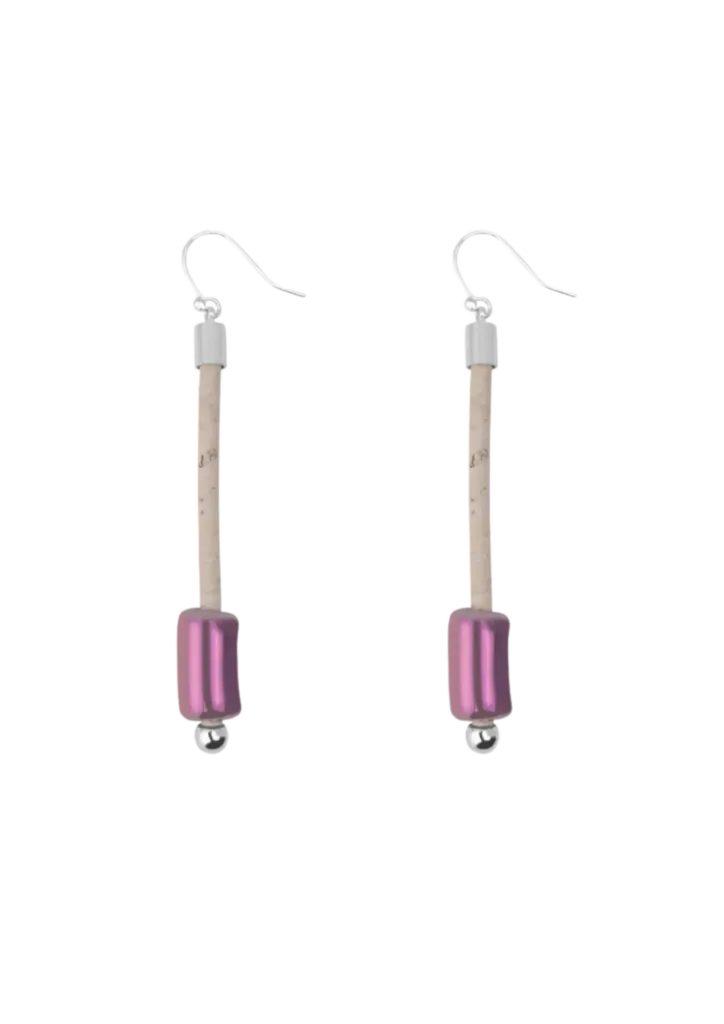 Verbena - Ceramic Lilac earring in