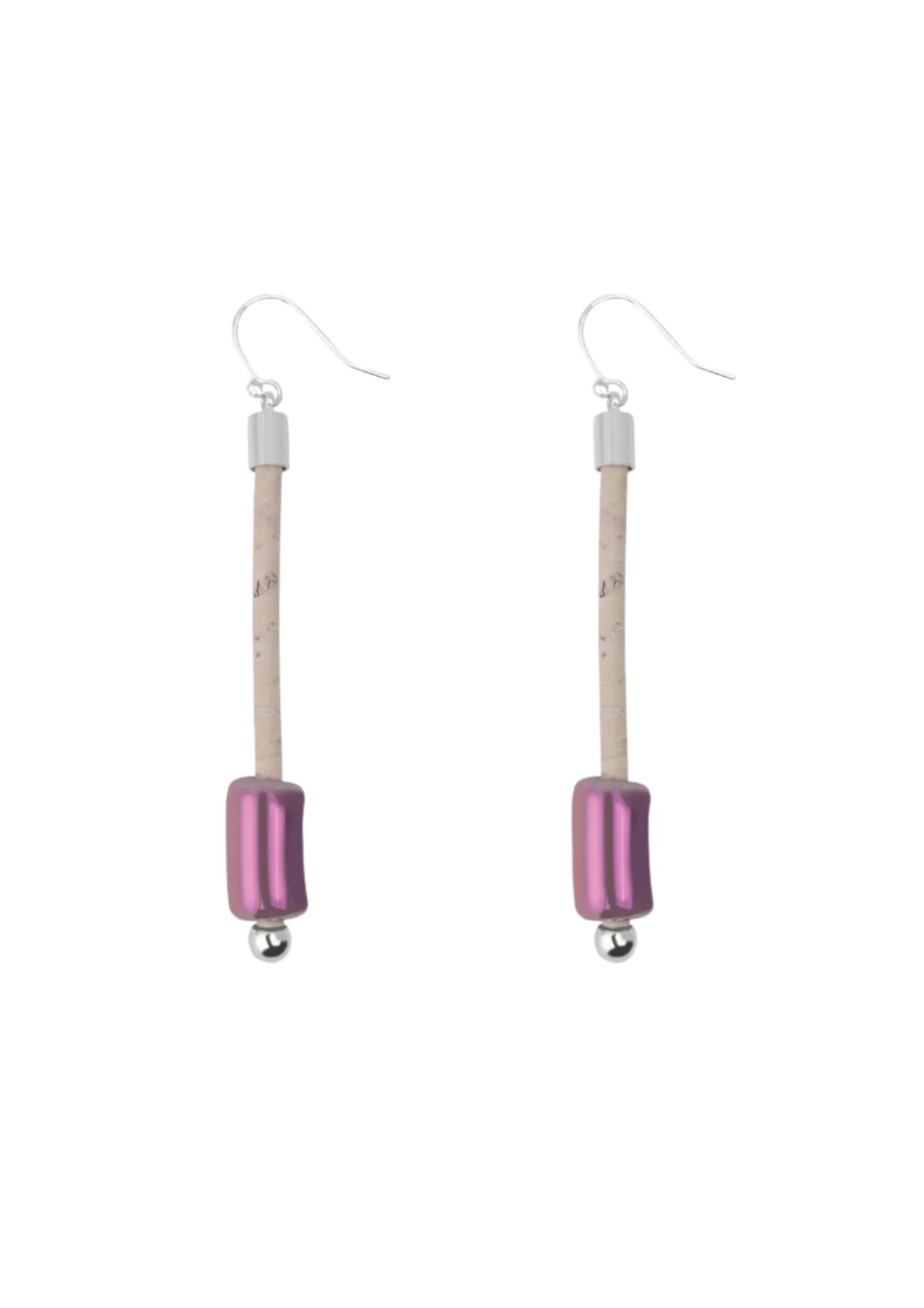 Verbena - Ceramic Lilac earring in