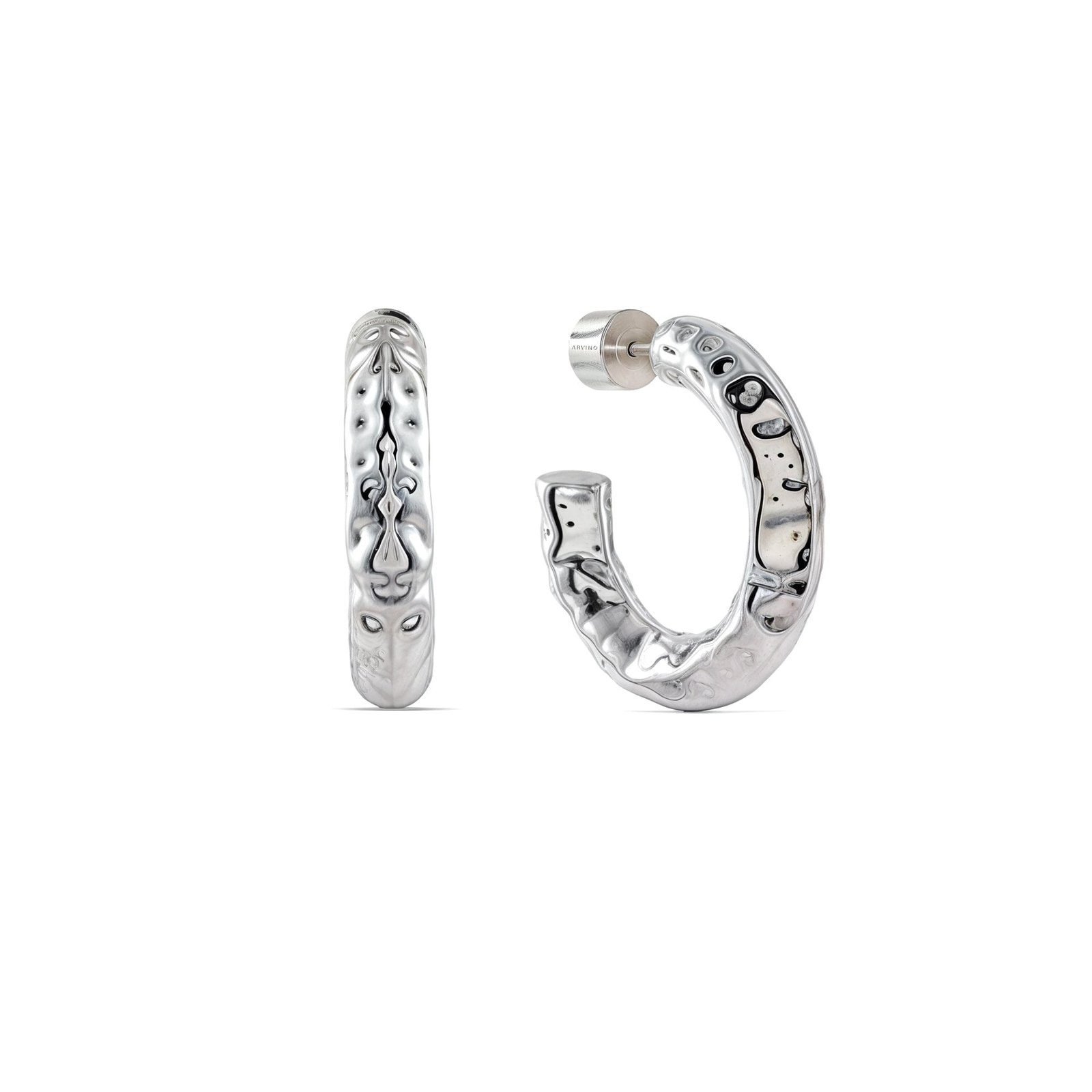 Small Etched Hoop Earrings for Wome