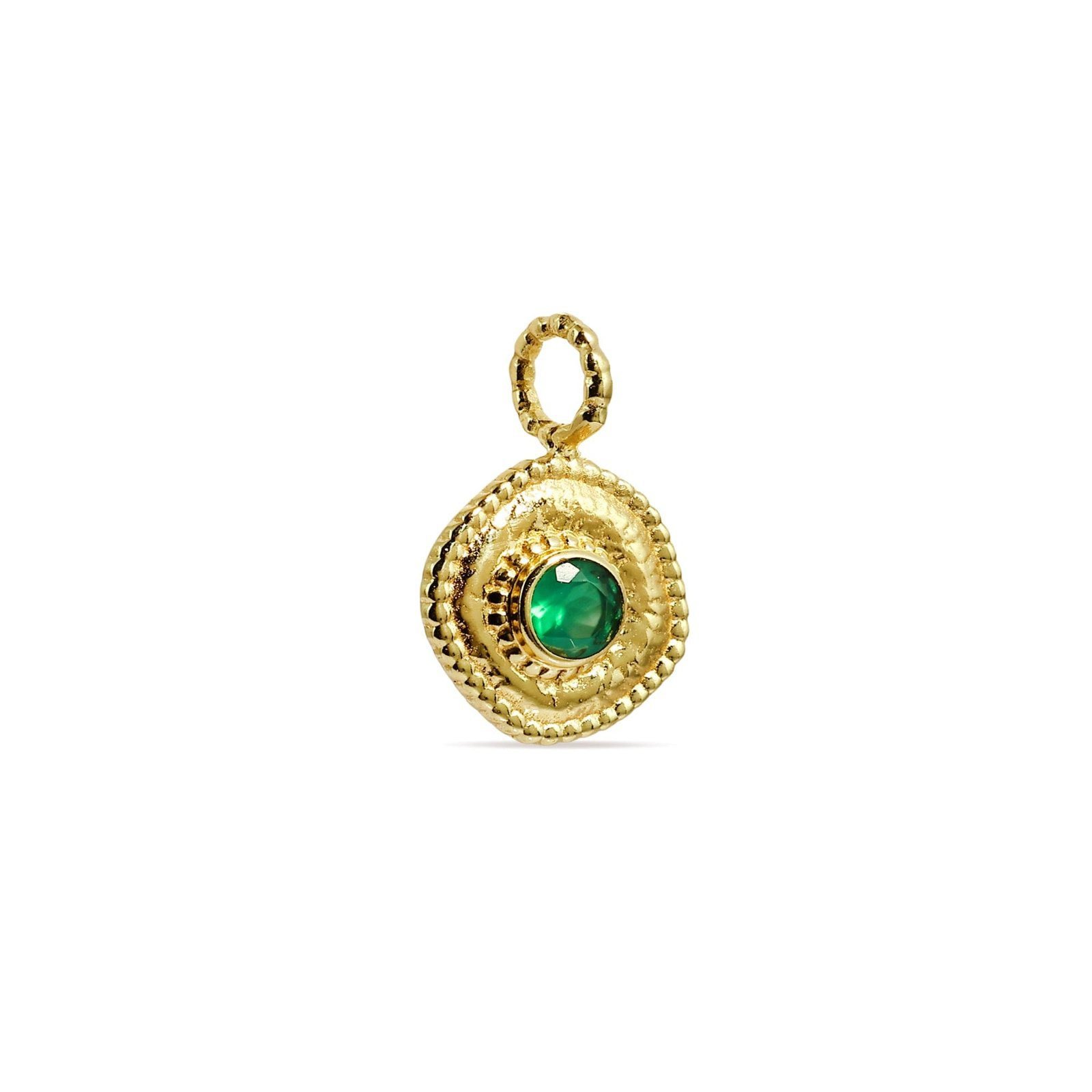 Serene Green Onyx Charm - 22KT Real