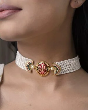 925 Silver Choker Necklace Multi 1 1