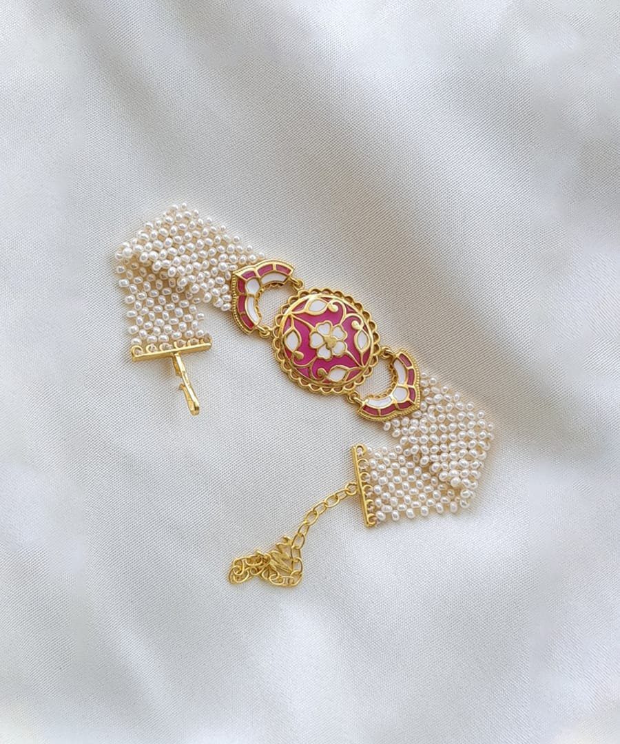 Feroza Meher Pearl Bracelet Pink