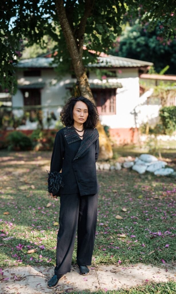 Handwoven Barrel Pants - Black