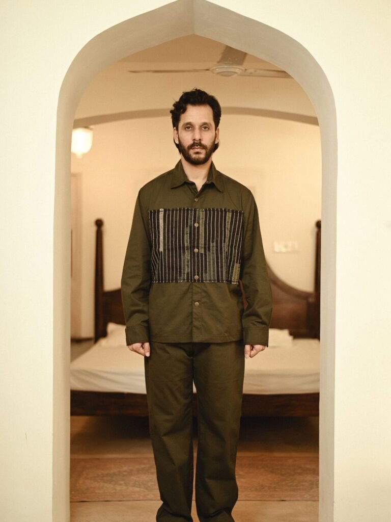 Upcycled Hunza Shirt Set - Green