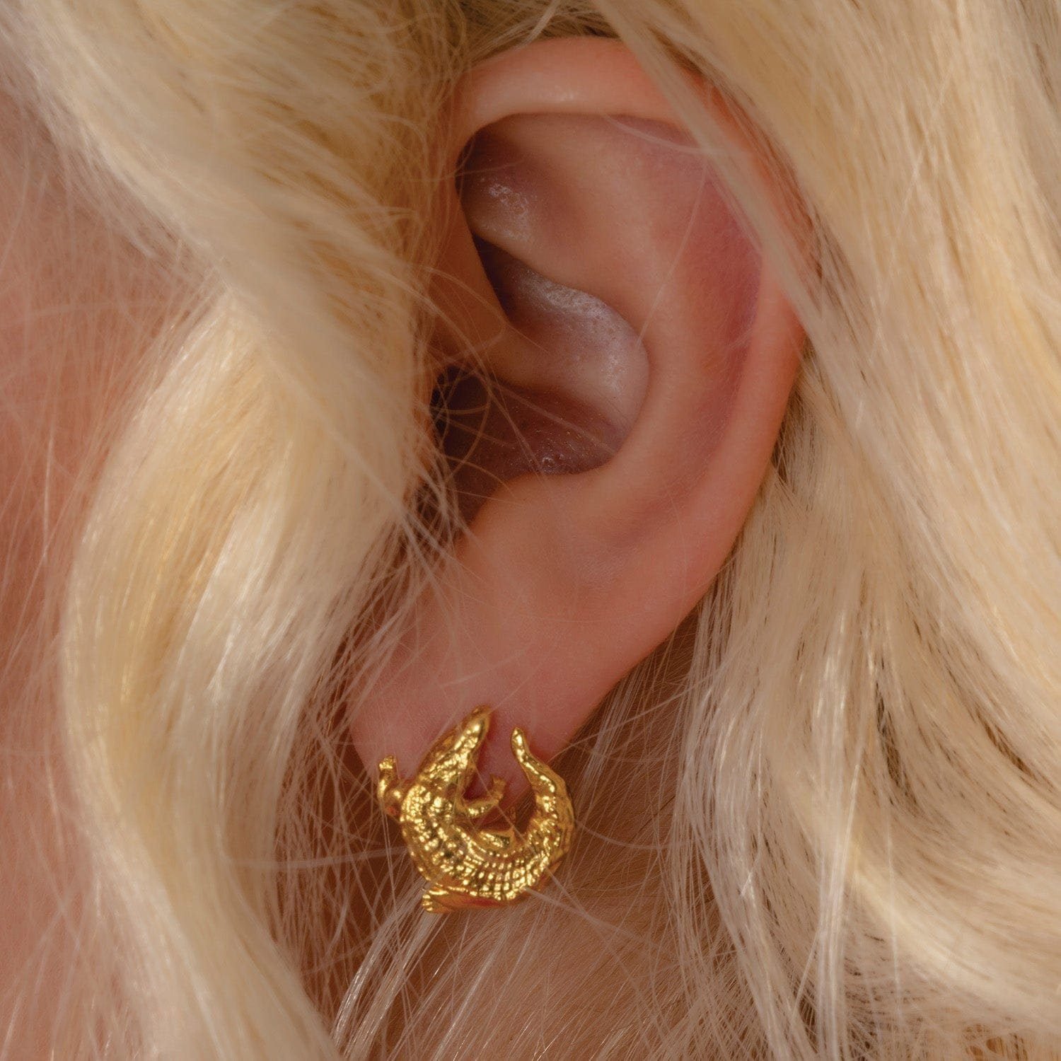 Miniature Alligator Stud Earrings f