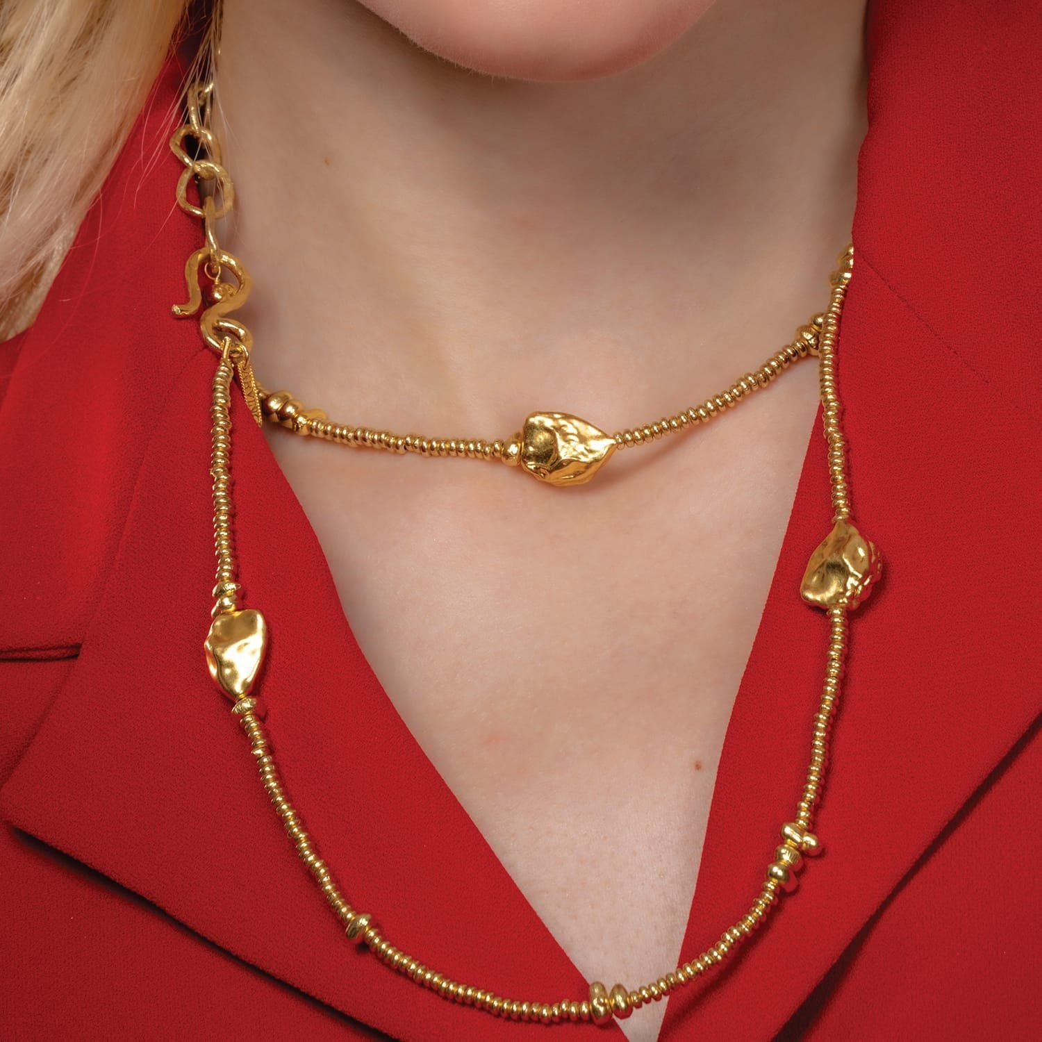 Cosmic Cluster Necklace | 22KT Gold