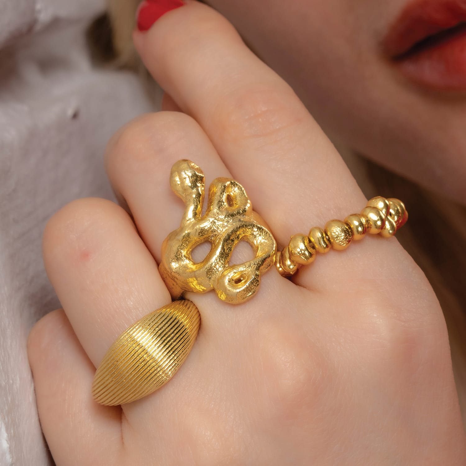 Coil of the Cobra Ring – 22KT Gold