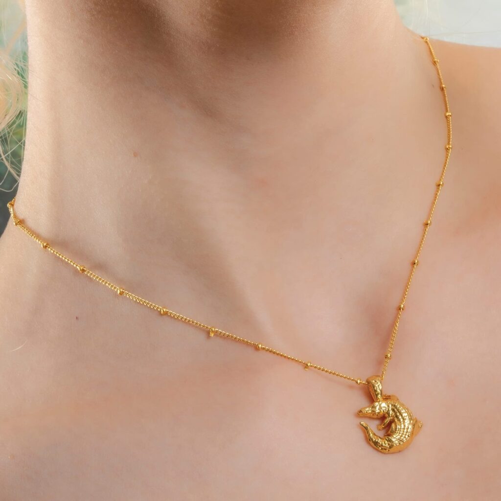 Miniature Alligator Chain Necklace