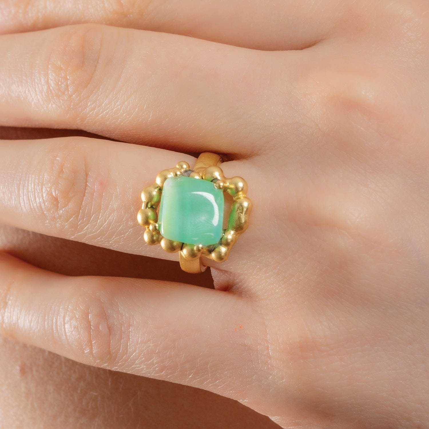 Chrysoprase Ring - Enchanter Ring w