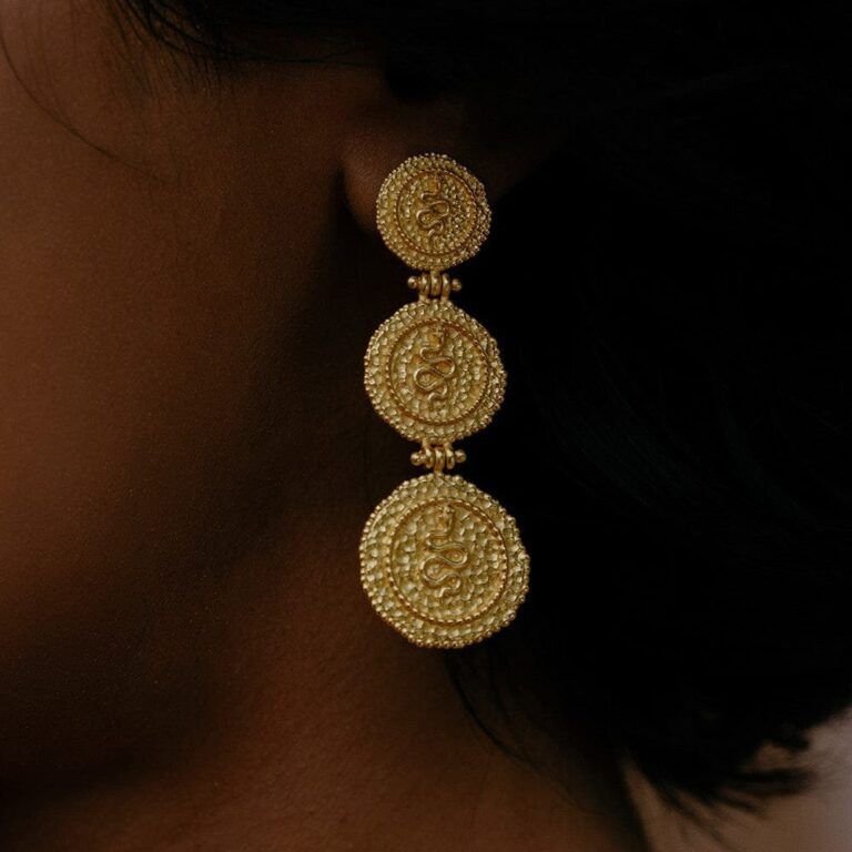 Serpent Embossed Triple Coin