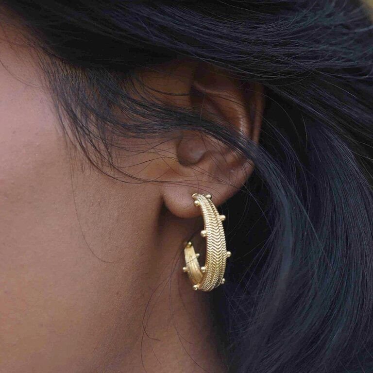 Dew Drop Chevron Hoops