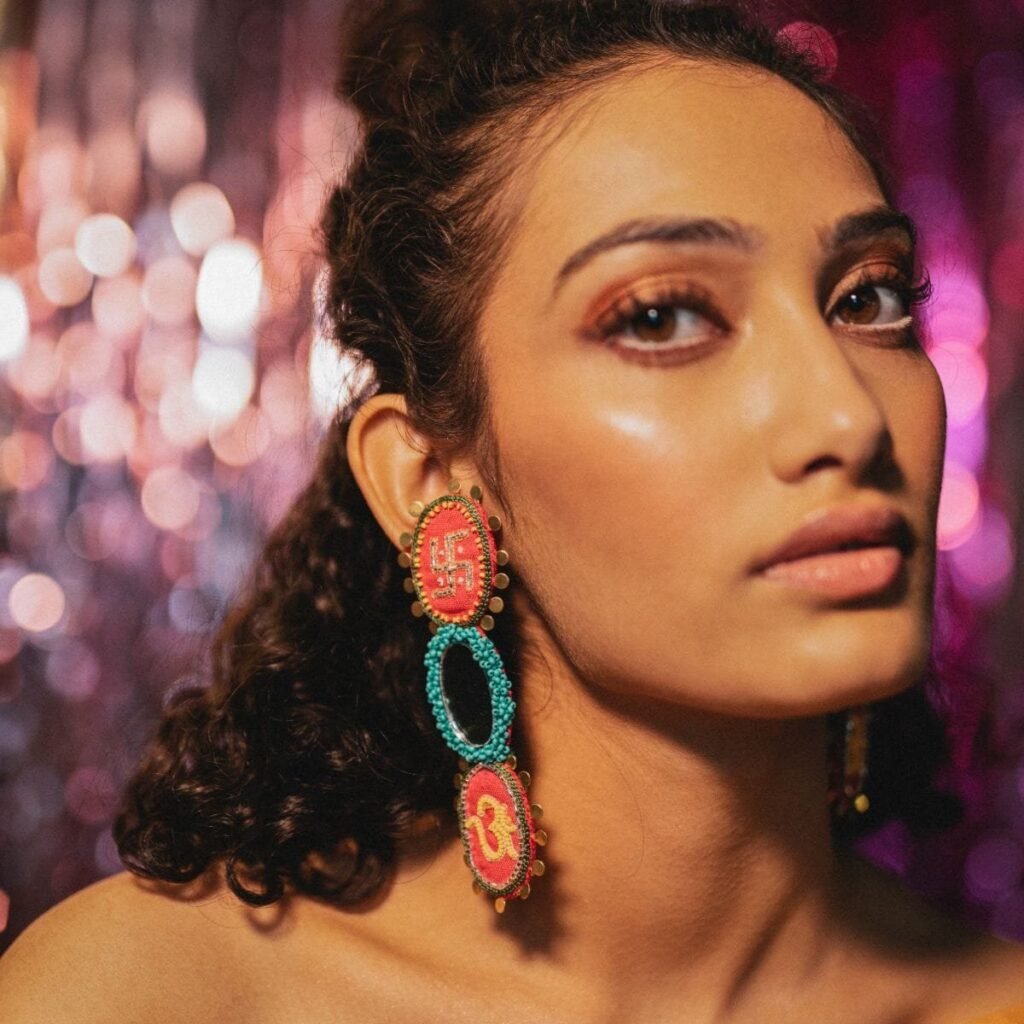 Kesar Kasturi handmade ethnic earri