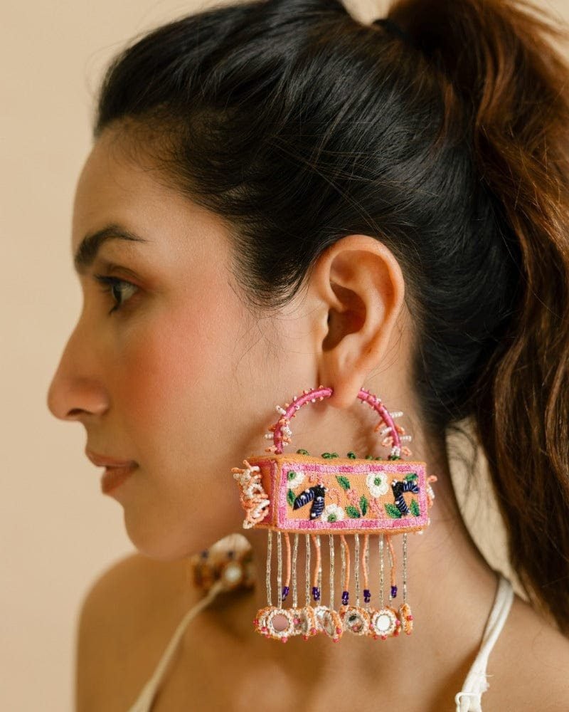 Maldives handmade hoop earrings