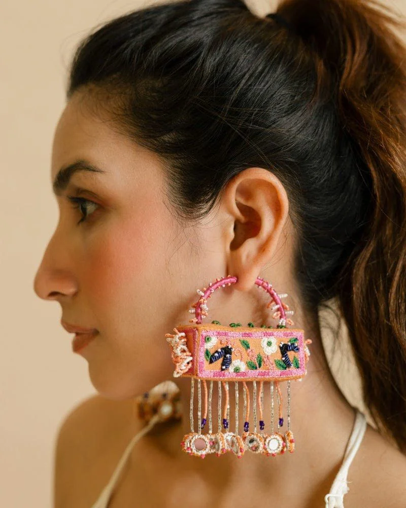 Maldives handmade hoop earrings