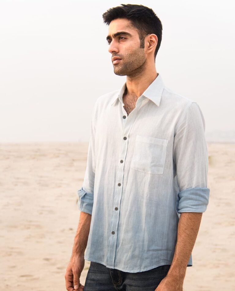 Oceanic Breeze Handwoven Shirt