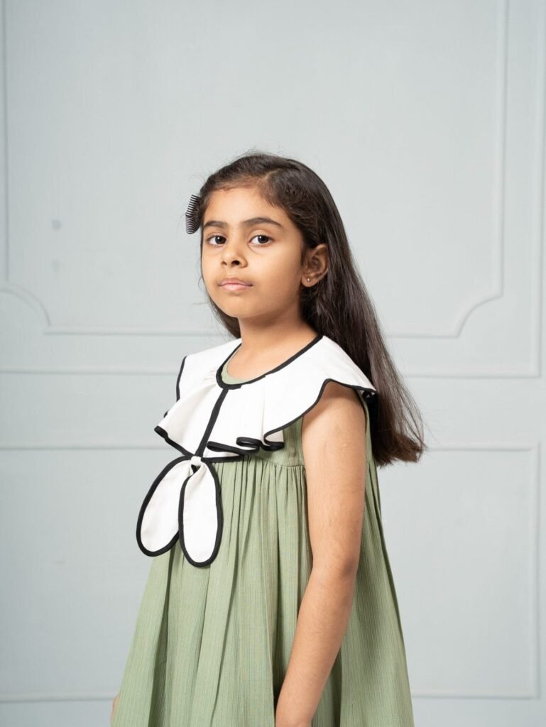 The Tracing Olive Dress