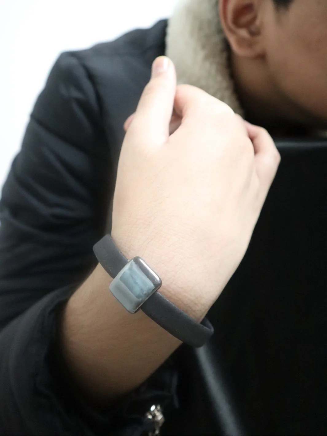 The Rock Ceramic and Cork Wristband