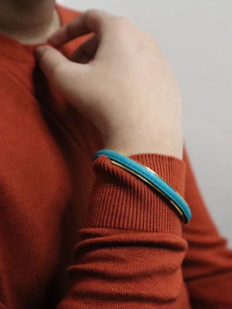 Azure Sunburst Cork Cuff