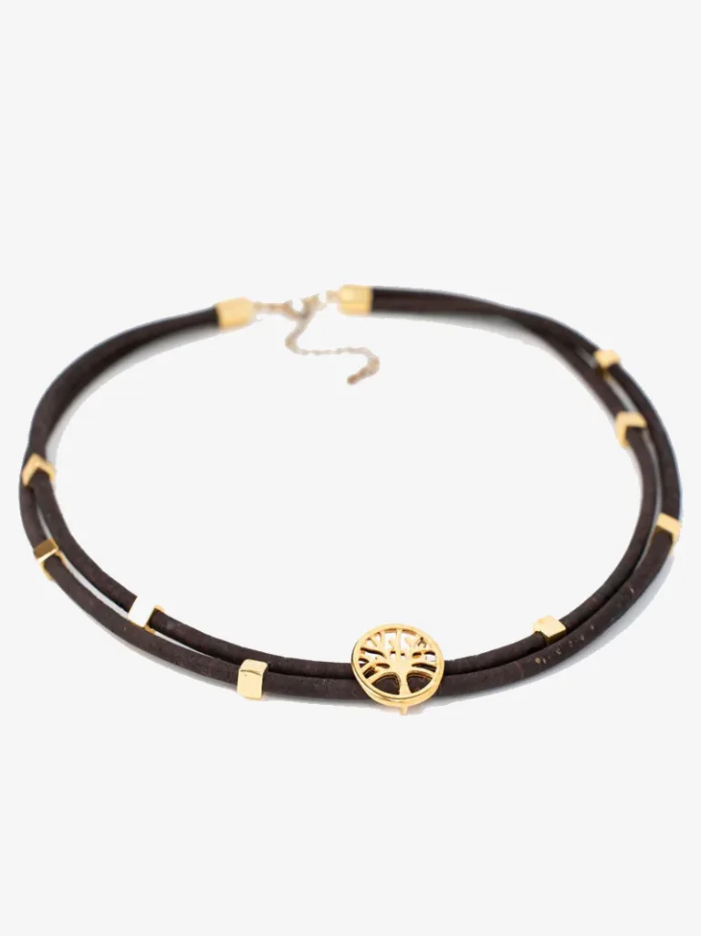 Tree of Life Cork Choker Necklace