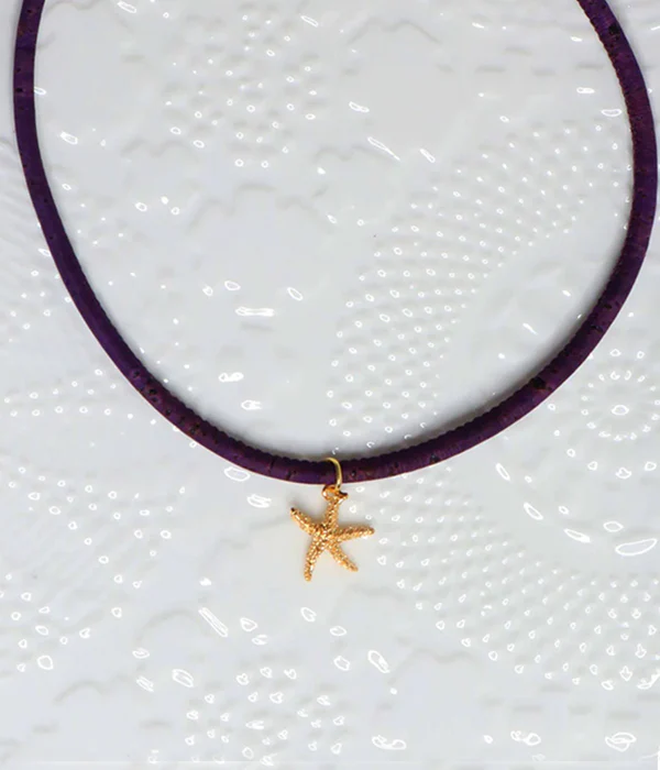 Kids Cork Starfish Pendant Necklace