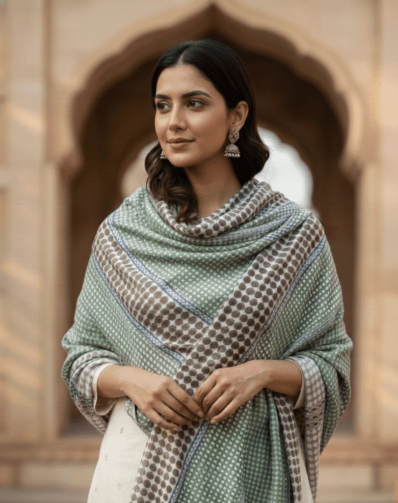 Meadow Dots Fine Cashmere Stole