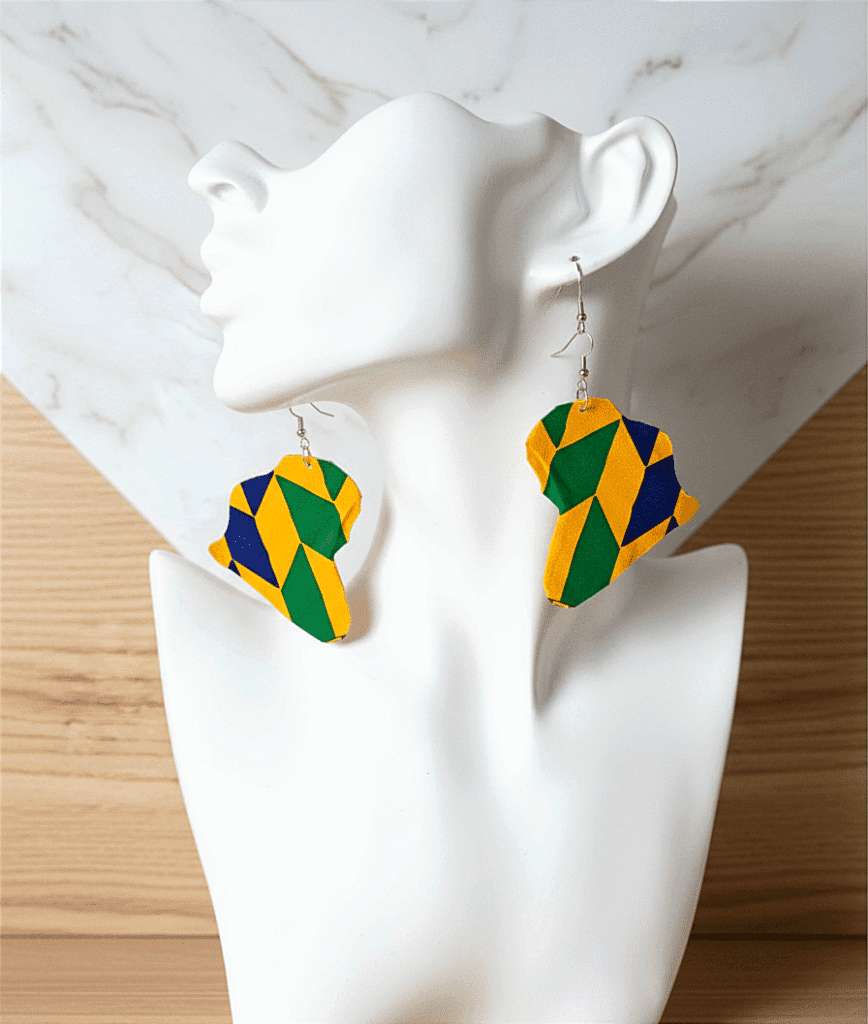 African Print Earrings