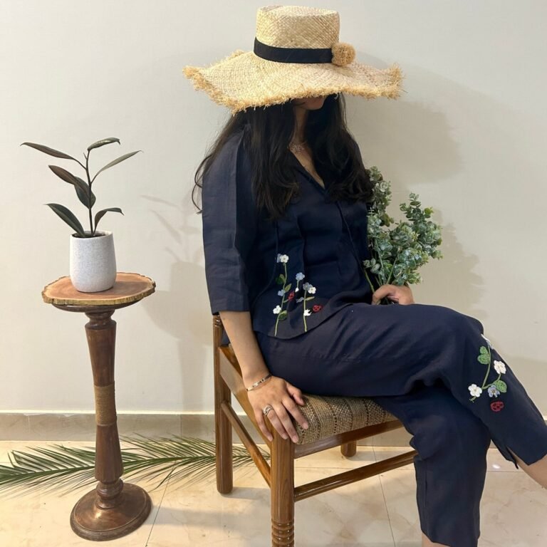 Indigo Serene Linen Set