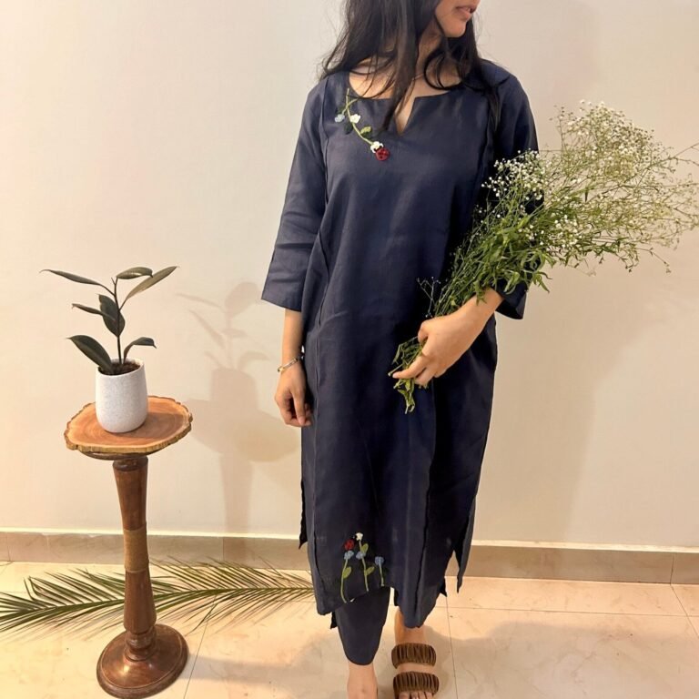 Indigo Bloom Dress & Trouser
