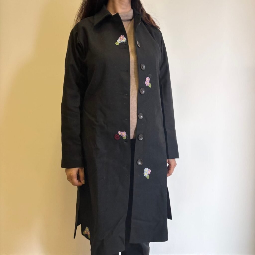 Noir Straight Fit Woollen Jacket