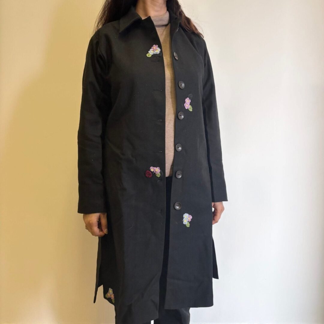 Noir Straight Fit Woollen Jacket