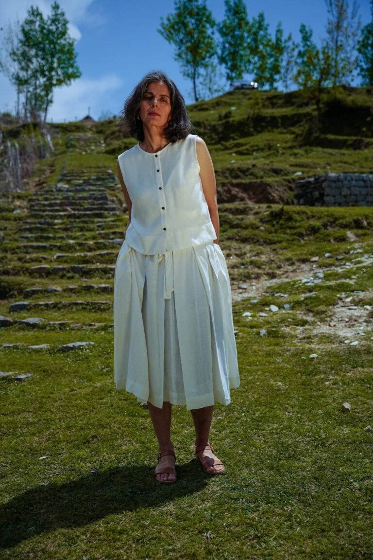 Lotus Silk Crop Shirt