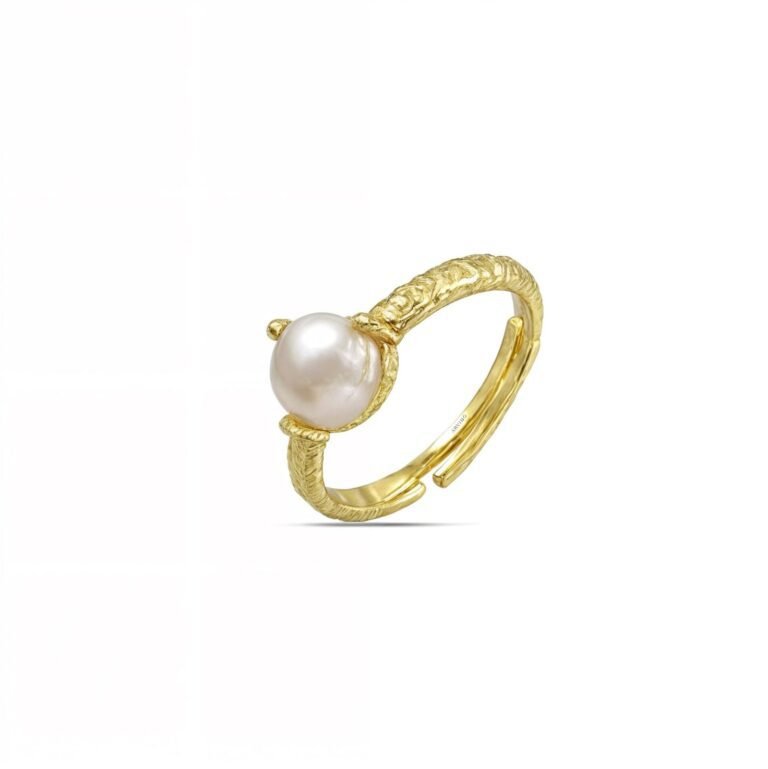 Embrace Pearl Adjustable Gold Ring