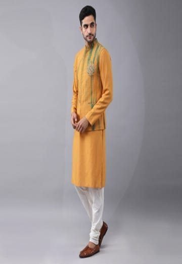 Tie & Dye Bundi Jacket with Pl