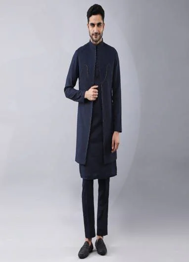 Indowestern with quilted yoke and i