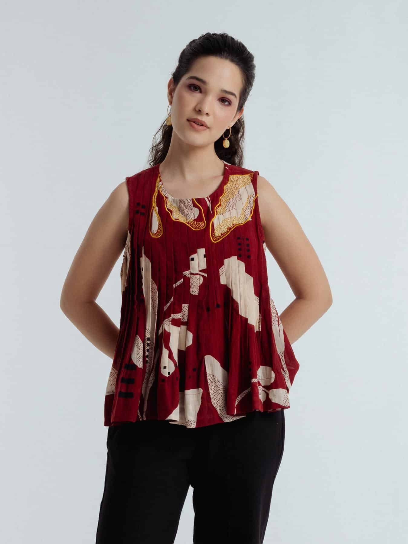 MADDER PLEATED TOP