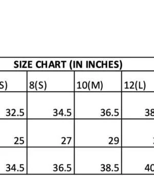Raison Size Chart