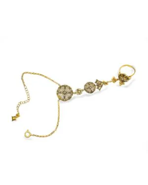 Silver Gold Oxidised Goldplated Hathphool Thar 1 1